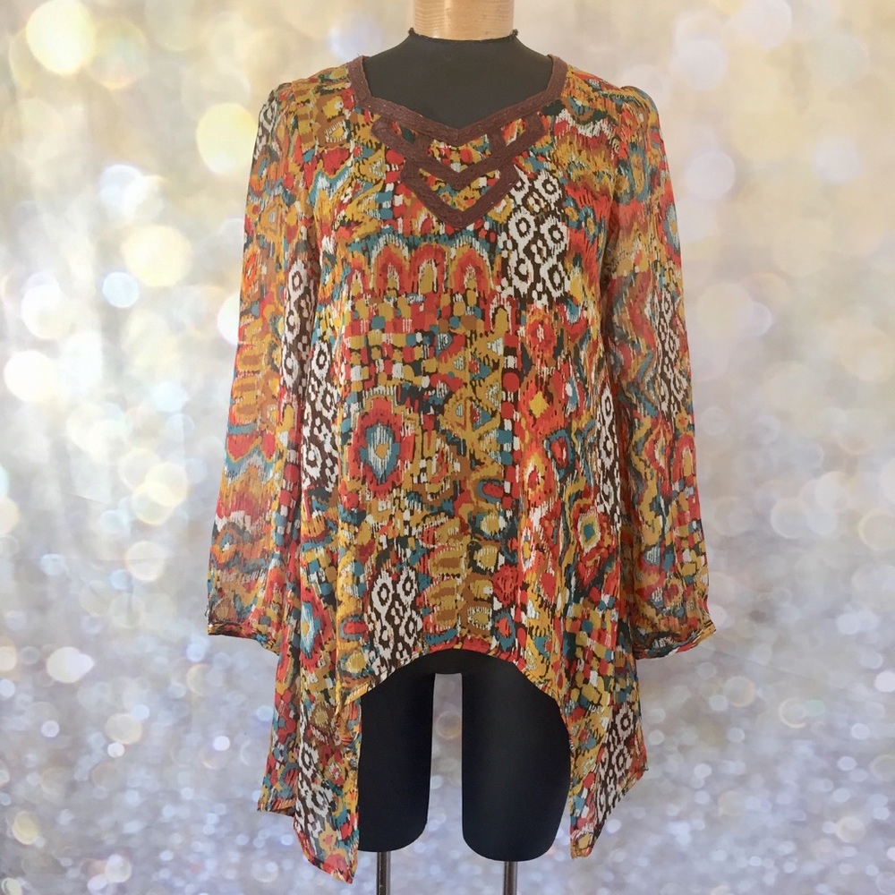 Wrangler Romantic Semi Sheer Top with Lace Detail